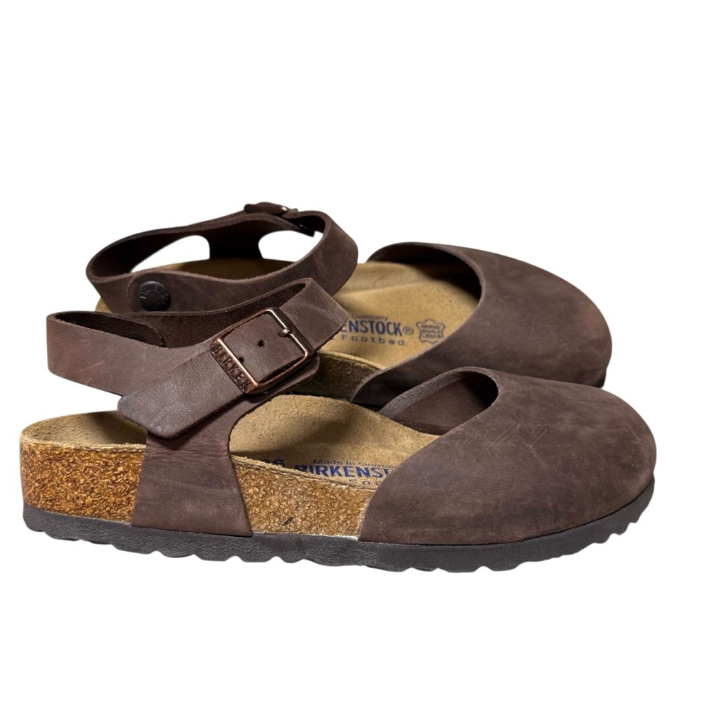 Birkenstock Messina Leather Sandals Women Size 36 Discontinued RARE Brown 5/6 - Picture 3 of 8